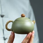 Yixing Handmade Zisha Teapot 180ml Xishi Green Clay Pot