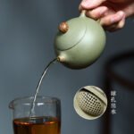 Yixing Handmade Zisha Teapot 180ml Xishi Green Clay Pot - Image 2